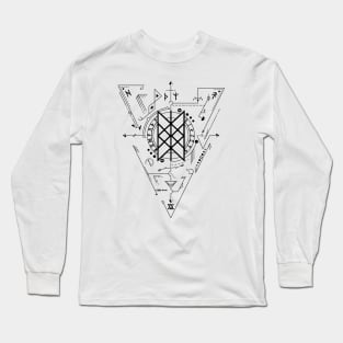 Web of Wyrd | Norse Pagan Symbol Long Sleeve T-Shirt